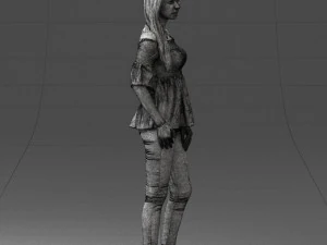 000270 Young Woman in Blouse and Heels 0613 3dp 3D Print Model