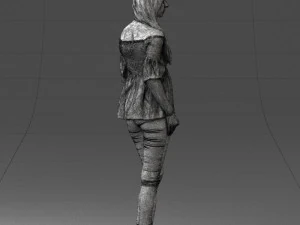000270 Young Woman in Blouse and Heels 0613 3dp 3D Print Model