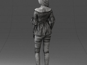 fashion girl 0613-2 3d print ready Modelo de Impressão 3D