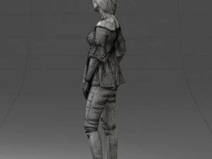 000270 Young Woman in Blouse and Heels 0613 3dp 3D Print Model