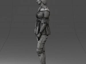 000270 Young Woman in Blouse and Heels 0613 3dp 3D Print Model