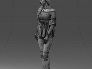 fashion girl 0613-2 3d print ready Modelo de Impressão 3D