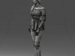 000270 Young Woman in Blouse and Heels 0613 3dp 3D Print Model