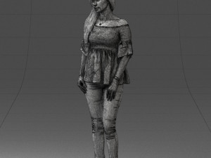 fashion girl 0613-2 3d print ready Modelo de Impressão 3D