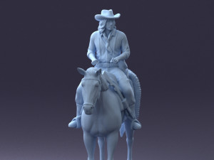 horse cowboy 0127 3d print ready 3D 打印模型