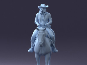 horse cowboy 0127 3d print ready 3D 打印模型