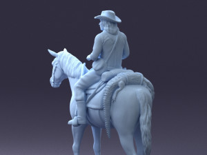 horse cowboy 0127 3d print ready 3D 打印模型