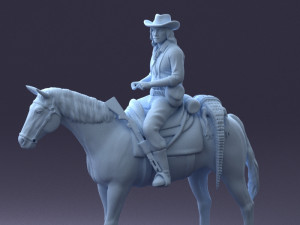 horse cowboy 0127 3d print ready 3D 打印模型