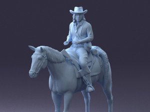 horse cowboy 0127 3d print ready 3D 打印模型