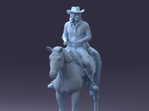 horse cowboy 0127 3d print ready 3D 打印模型
