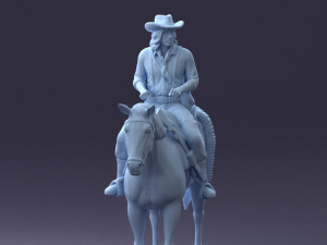 horse cowboy 0127 3d print ready 3D 打印模型