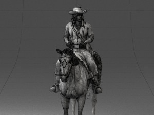 horse cowboy 0127 3d print ready 3D 打印模型