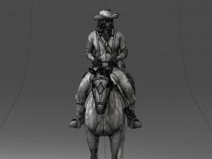 horse cowboy 0127 3d print ready 3D 打印模型