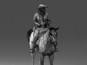 horse cowboy 0127 3d print ready 3D 打印模型