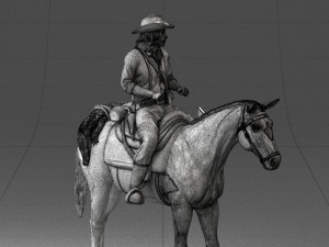 horse cowboy 0127 3d print ready 3D 打印模型