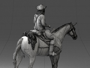 horse cowboy 0127 3d print ready 3D 打印模型