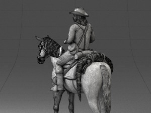 horse cowboy 0127 3d print ready 3D 打印模型