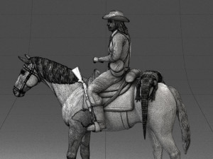 horse cowboy 0127 3d print ready 3D 打印模型