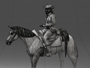 horse cowboy 0127 3d print ready 3D 打印模型