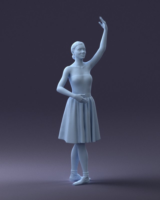 ballerina 0105 Model 3D .c4d .max .obj .3ds .fbx .stl .blend 