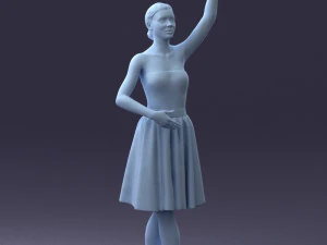 000330 Ballet Dancer in Graceful Pose 0105 3D Model