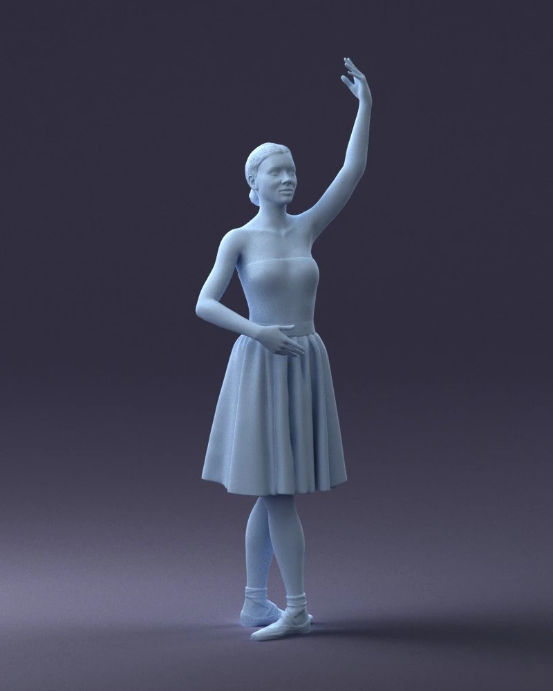 000330 Ballet Dancer in Graceful Pose 0105 3dp 3D Print Model .c4d .max .obj .3ds .fbx .stl .blend 