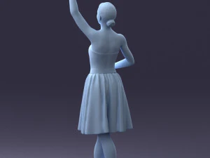 000330 Ballet Dancer in Graceful Pose 0105 3dp 3D Print Model