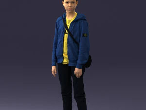 000269 Young Boy in Casual Outfit 0613 3D Model