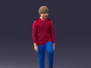 boy with soccer ball1224-1 Modèle 3D