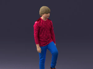 boy with soccer ball1224-1 3D Model