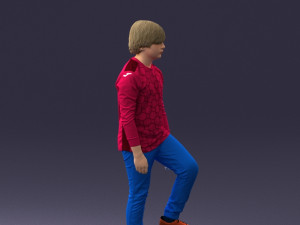 boy with soccer ball1224-1 Modèle 3D