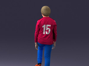 boy with soccer ball1224-1 Modèle 3D