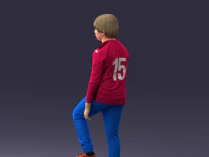 boy with soccer ball1224-1 3D Model