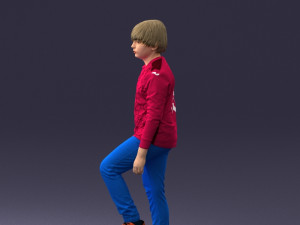 boy with soccer ball1224-1 Modèle 3D