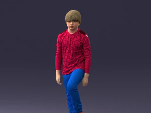 boy with soccer ball1224-1 3D Model