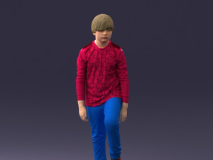 boy with soccer ball1224-1 Modèle 3D