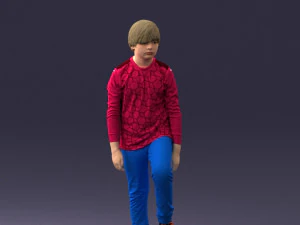 boy with soccer ball1224-1 3D Model