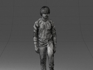 boy with soccer ball1224-1 Modèle 3D