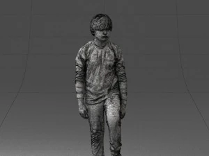boy with soccer ball1224-1 3D Model