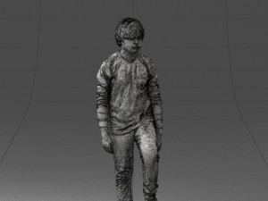boy with soccer ball1224-1 Modèle 3D