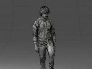 boy with soccer ball1224-1 3D Model
