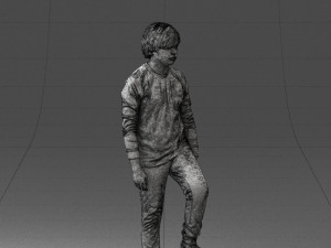 boy with soccer ball1224-1 Modèle 3D