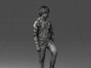 boy with soccer ball1224-1 3D Model