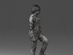 boy with soccer ball1224-1 Modèle 3D