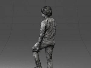 boy with soccer ball1224-1 3D Model