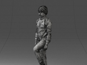 boy with soccer ball1224-1 Modèle 3D