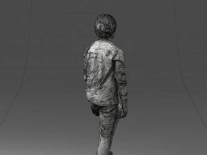 000236 Young Boy Football Player with Soccer Ball 1224 3dp 3D Print Model