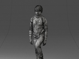 boy with soccer ball 1224-1 3d print ready 3D Print Model