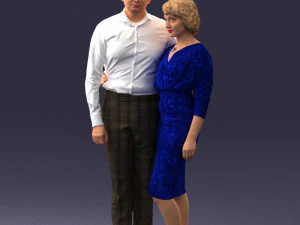 000237 Pareja de pie juntos 1224 Modelo 3D