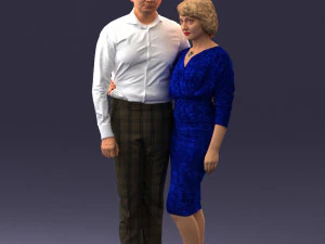 000237 Couple Standing Together 1224 3dp 3D Print Model